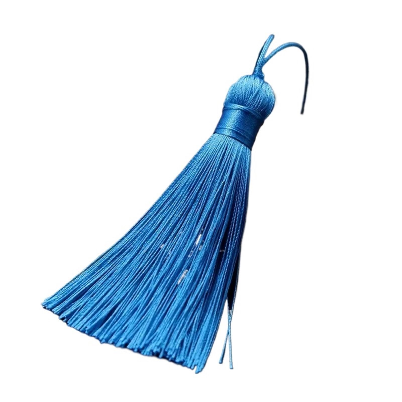 Handmade Silky Tassels 8cm with Loop for Jewelry Keychain DIY