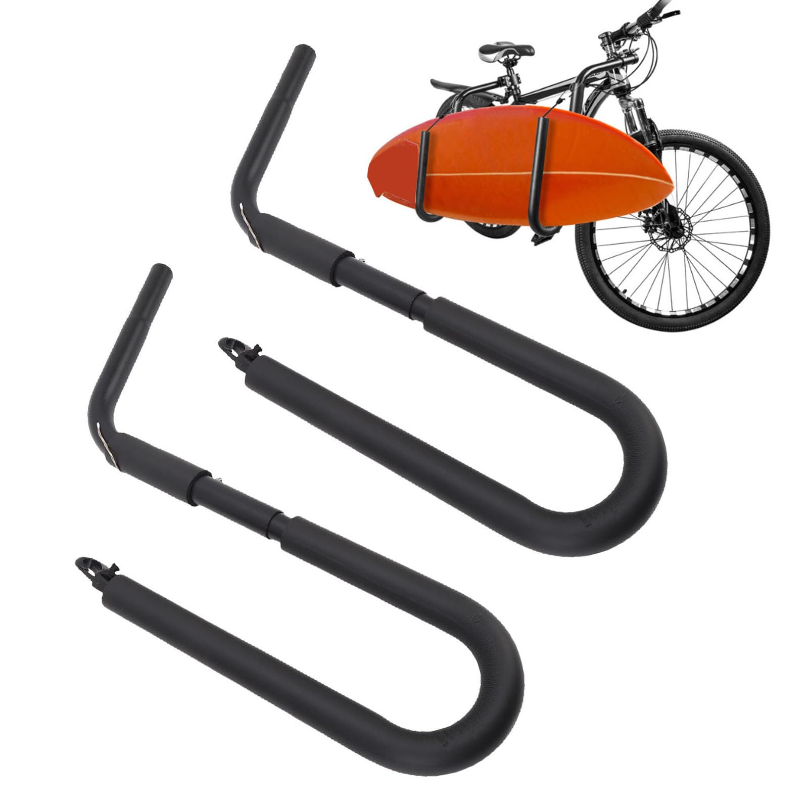 Luocute Portatavole da Surf per Scooter, Staffa per Tavola da Surf per Moto in Lega di Alluminio Leggera di Tipo Diviso con Imbottitura in Schiuma per la Maggior Parte degli Scoot