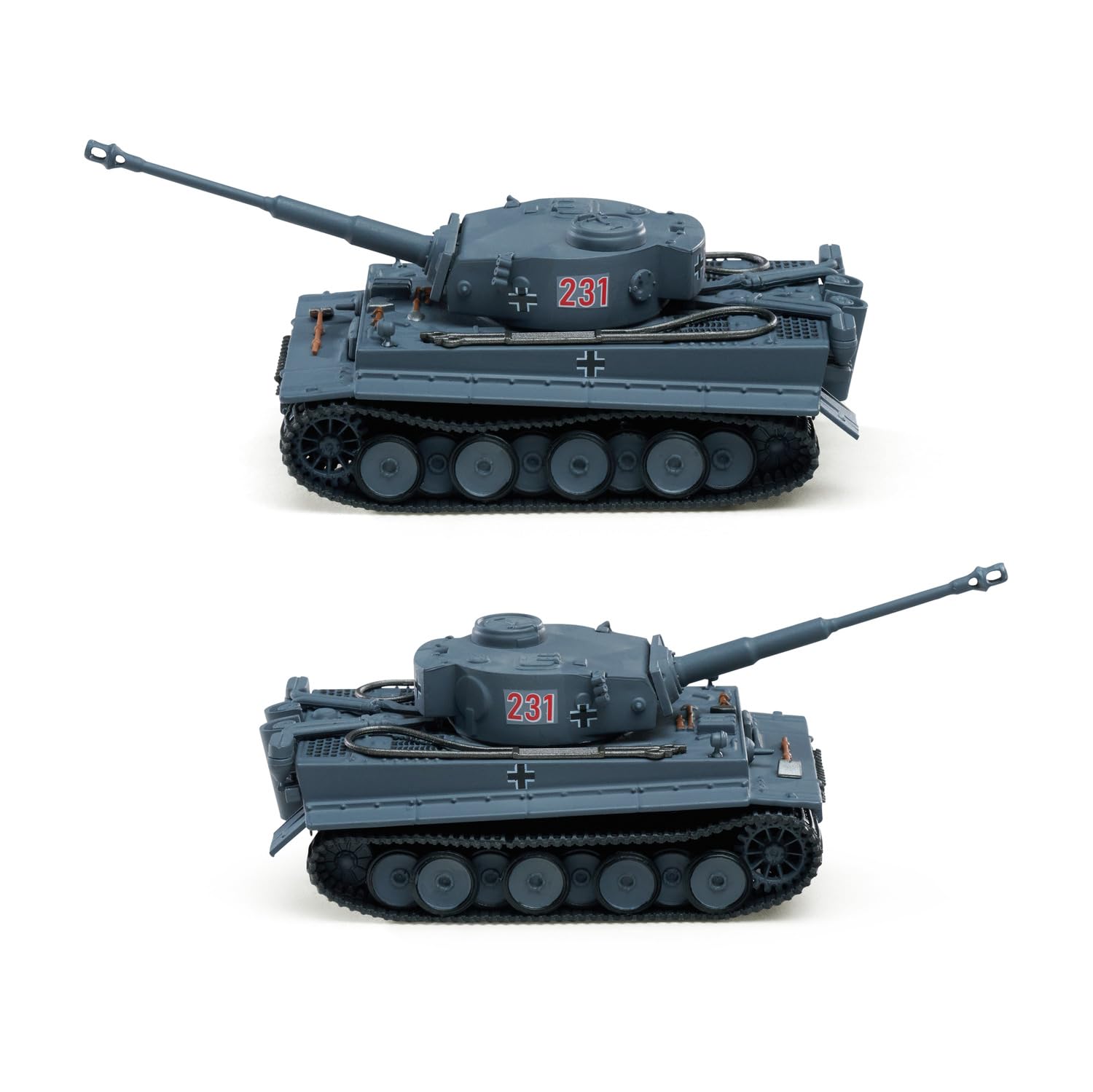 Schuco 1:87 WWII Sd.Kfz.181 Tiger I Panzergrau - Hochwertiges Diecast Modell im Maßstab 1:87, Modellauto, 1:87, Militär, Sammlermodell, Diorama