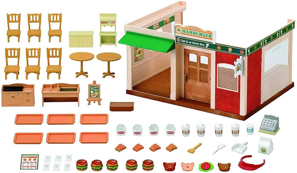 Sylvanian Families - Hamburger zestaw restauracyjny : Amazon.pl