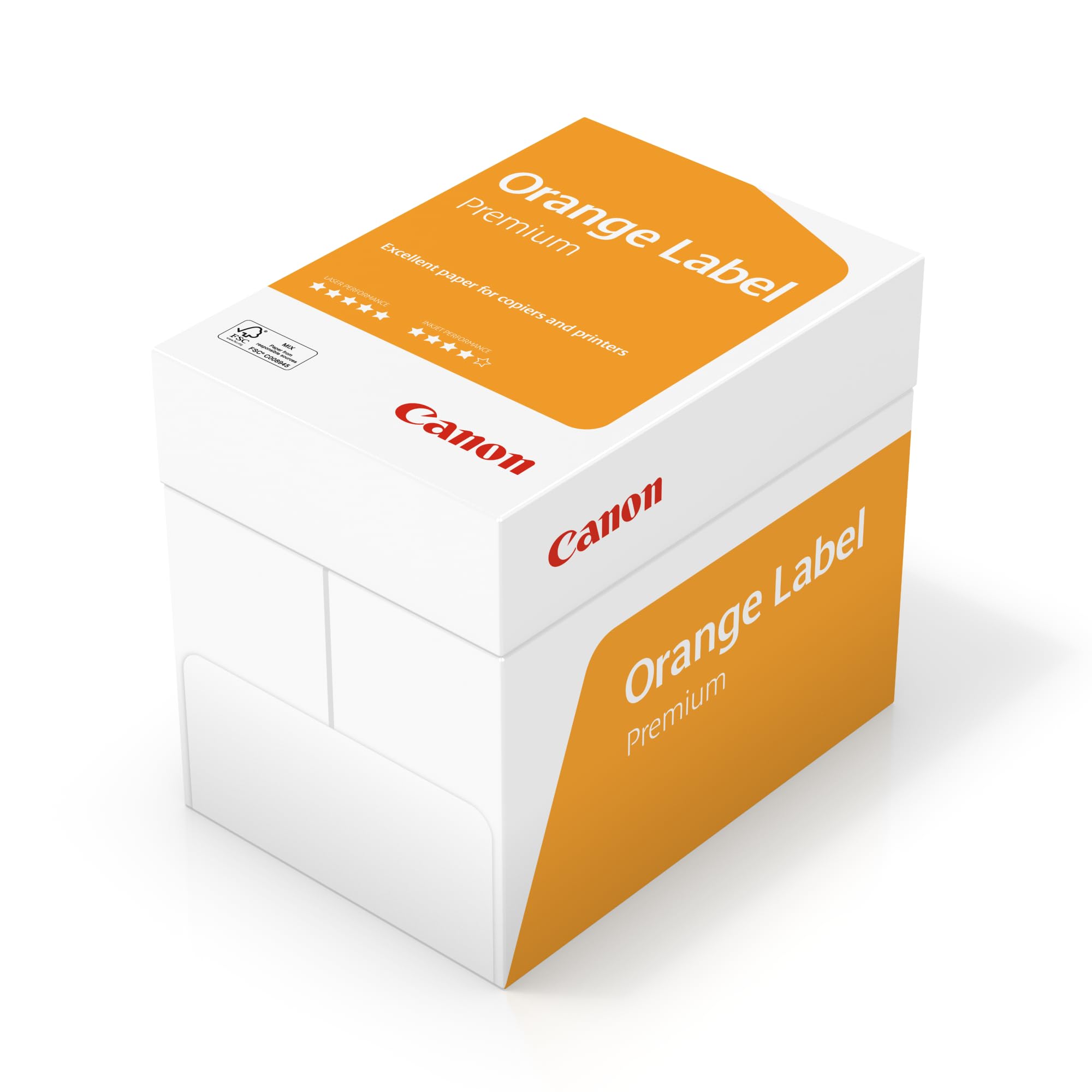 Orange Label Premium A4 Printer Paper, Copy Paper, Multi-Purpose Paper, 75gsm, 1 Carton of 5 x 500 Sheets, 2500 Sheets Total, White, Exclusive to Amazon