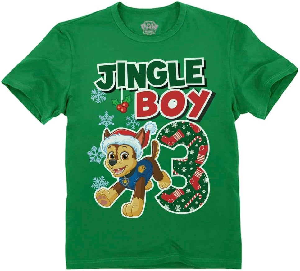 Paw Patrol Chase 3rd Birthday Boy Shirt - Toddler T-Shirt Gift Outfit for Party - Clothes for 3 Year Old Boys