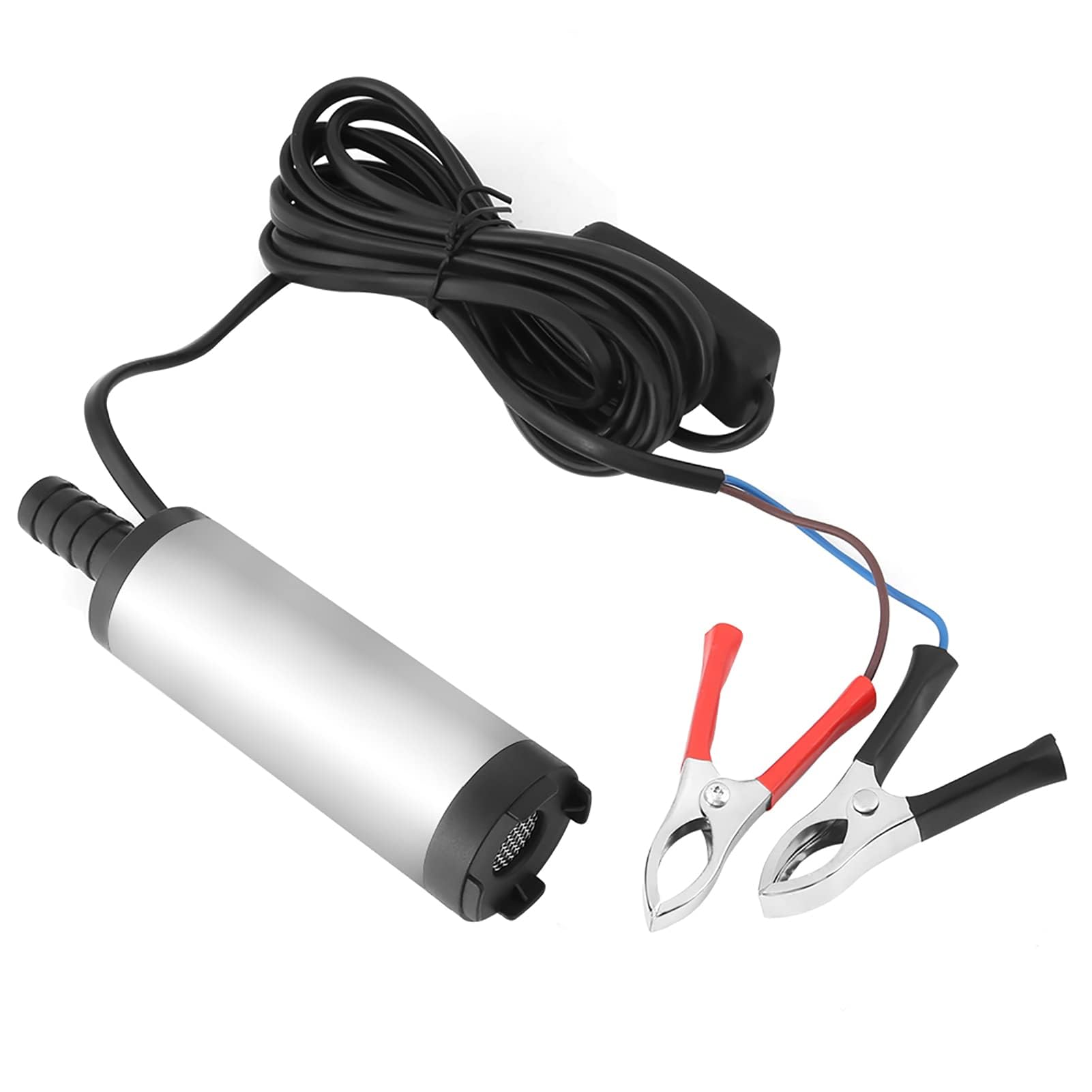 Bomba Diesel 12V 3.8Cm, Bomba de Transferencia de Aceite Combustible Agua Sumergible Portátil Mini para Tambor Sub, Accesorios de Reabastecimiento de Combustible Submersible