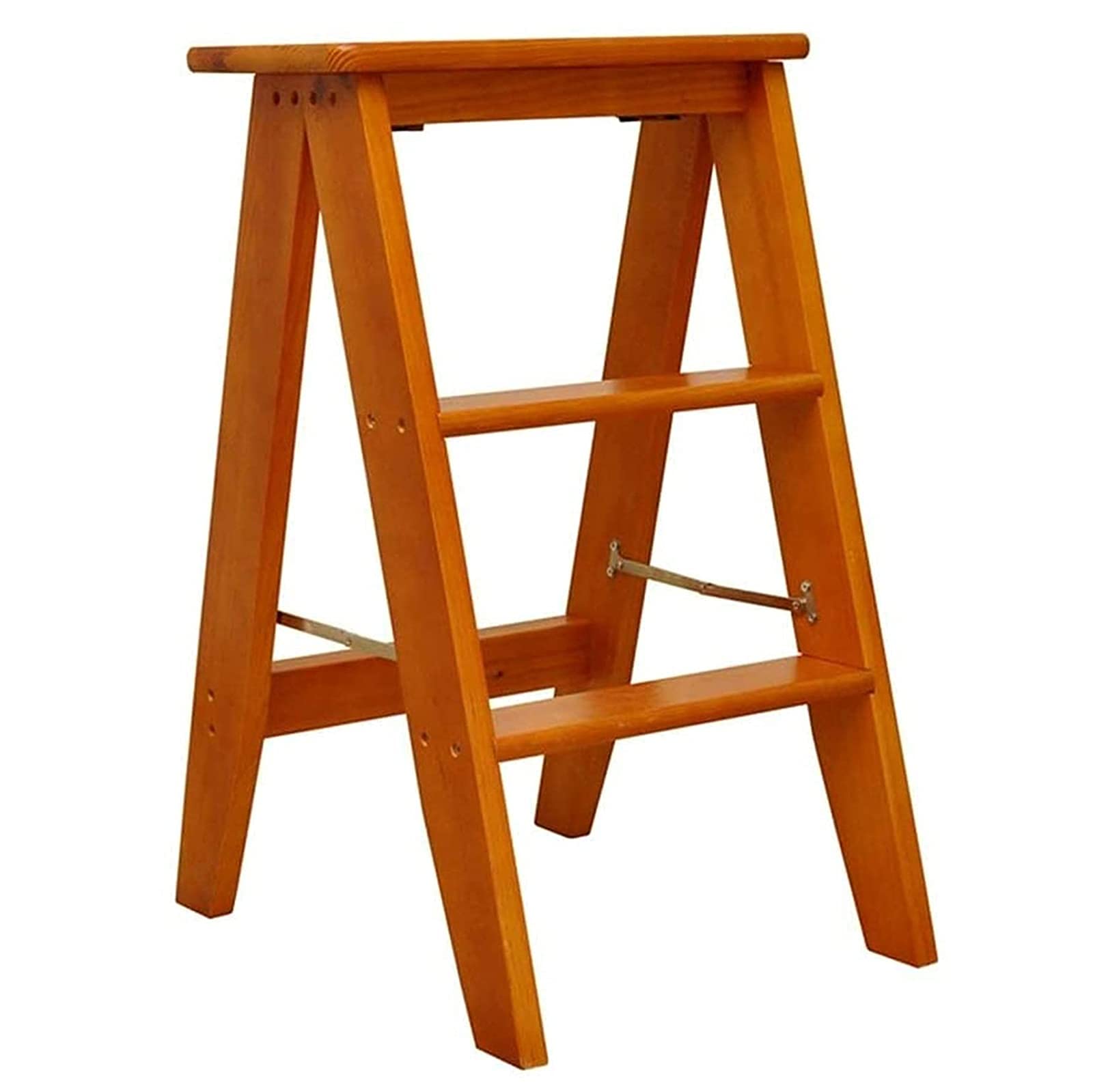 Taburete de madera maciza plegable y portatil para adultos