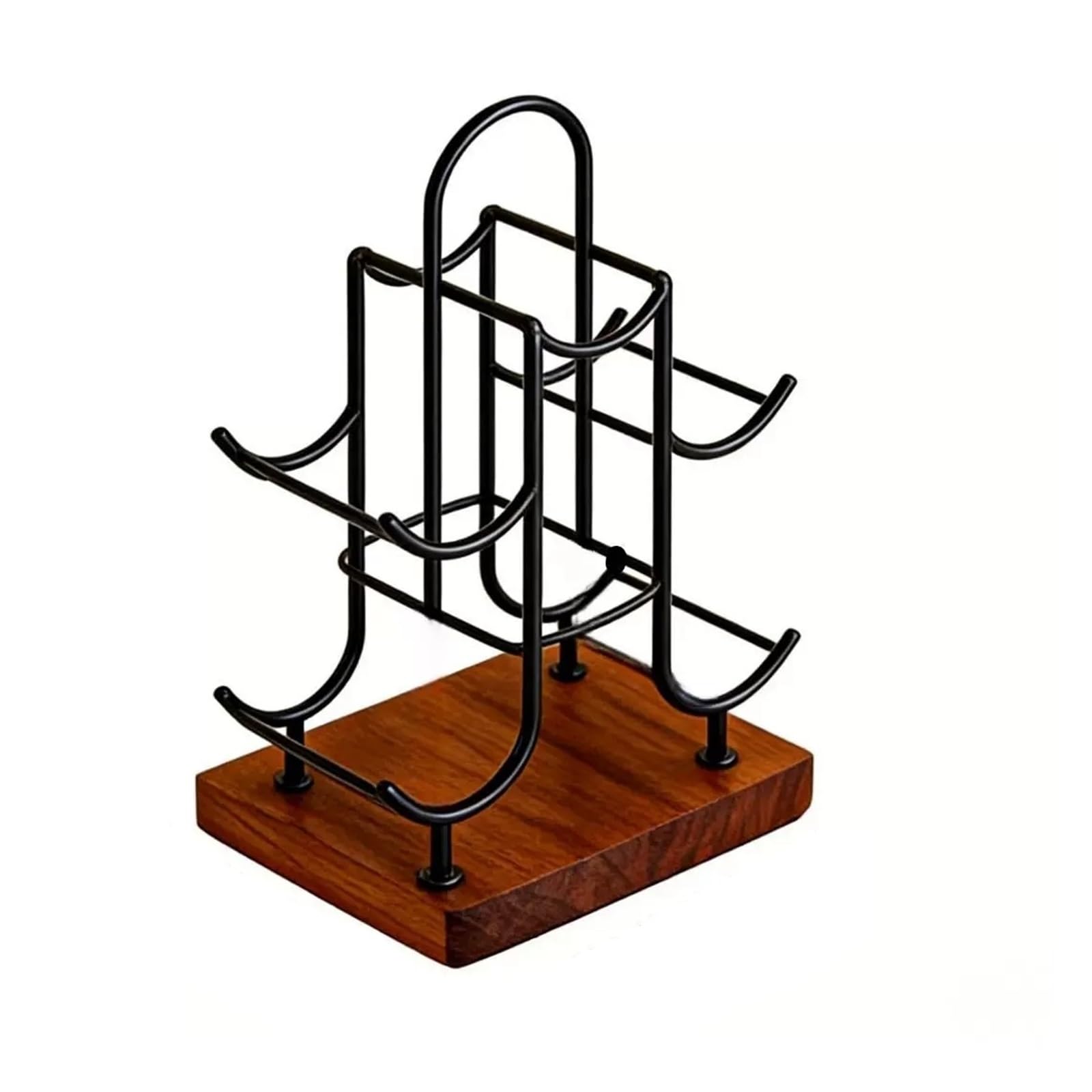 SDA287MZ Storage Wrought Iron and Wood Wine Rack Home Bottle