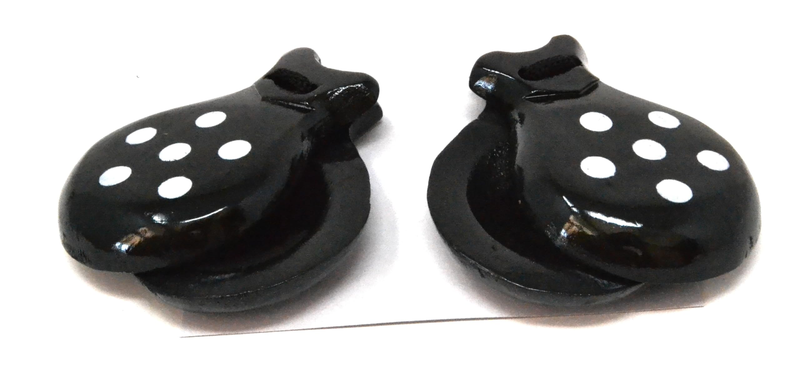 SPANISH BLACK CASTANETS FOR ADULTS CASTANETS FLAMENCO DANCE - Image 2