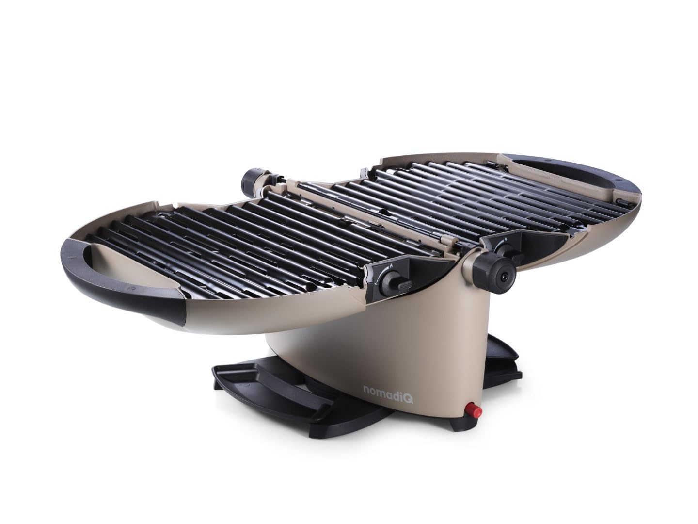 NOMADIQ BBQ Camping | Tischgrill | Compact | 2 Brenner | gasgrill camping | gasgrill balkon Wohnmobil | grillplatte, portable, outdoor, barbecue, outdoor kocher