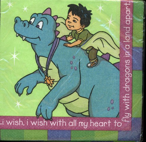 Dragon Tales Party Napkins - 16 count - 3 ply - 12 7/8 by 12 7/8 by Designware