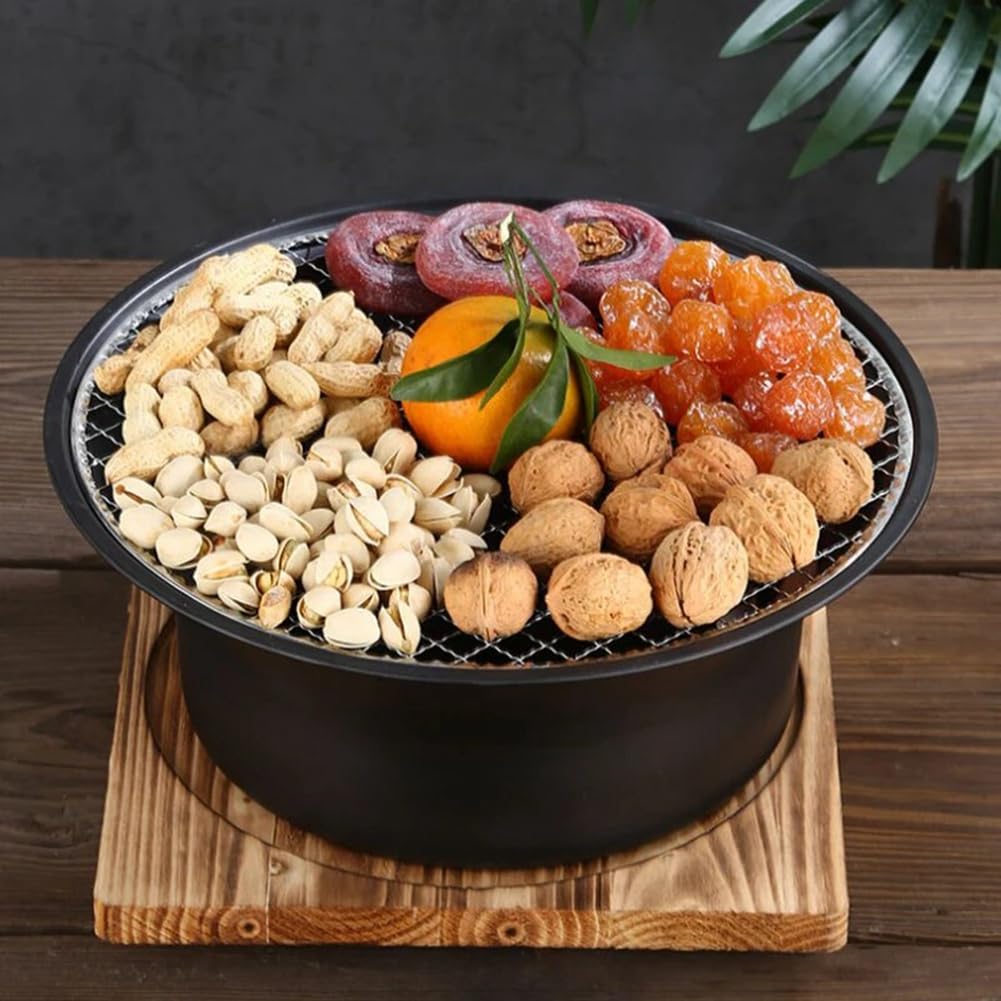 Barbecue rotondo in acciaio inox, senza fumo, per esterni, barbecue commerciale, barbecue portatile, ideale per feste in giardino e campeggio