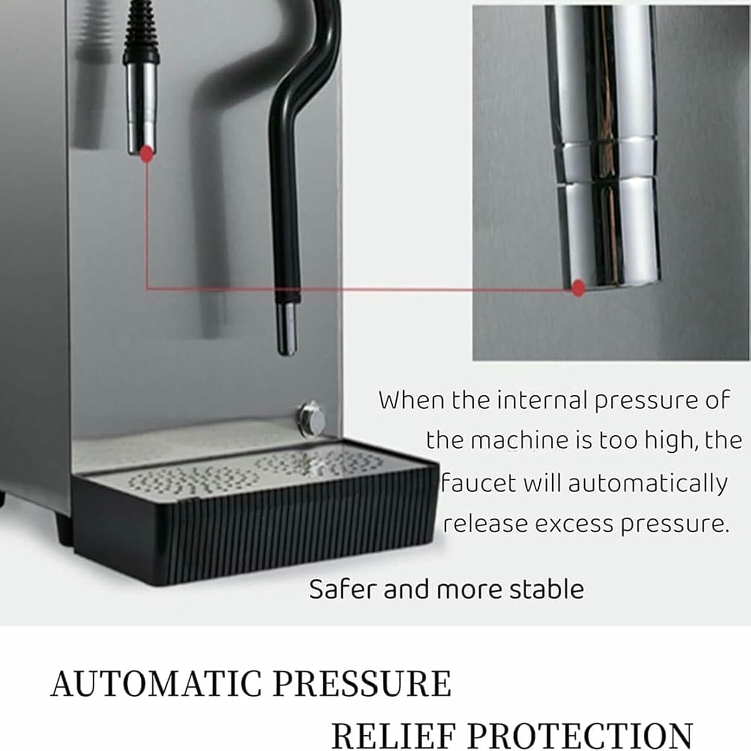 Commercial Milk Frother 2-Wand Automatic Steam Boiling Water Machine Milk Foam Machine, Heavy Duty with LED Display for Espresso Milk Tea