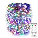 ER CHEN Multicolor Fairy Lights Plug in, 66ft 200 LED Starry String Lights Dimmable with Remote Cont