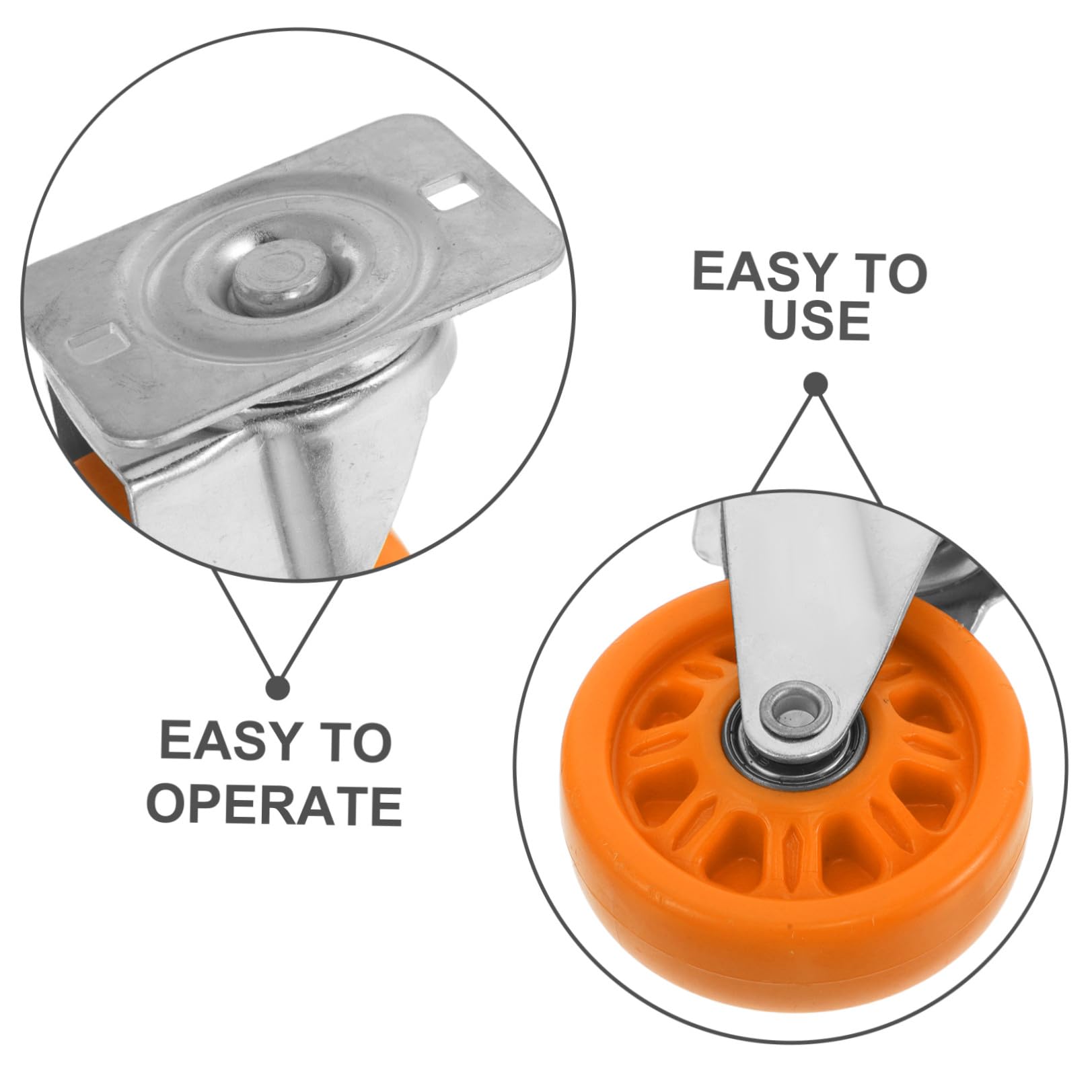 Ruota Girevole in Nylon da 7,6 Cm per Carrello da Officina, Rotella Silenziosa Resistente per Sgabello Meccanico per Raccolta Olio, Accessorio Versatile per Riparazioni Auto