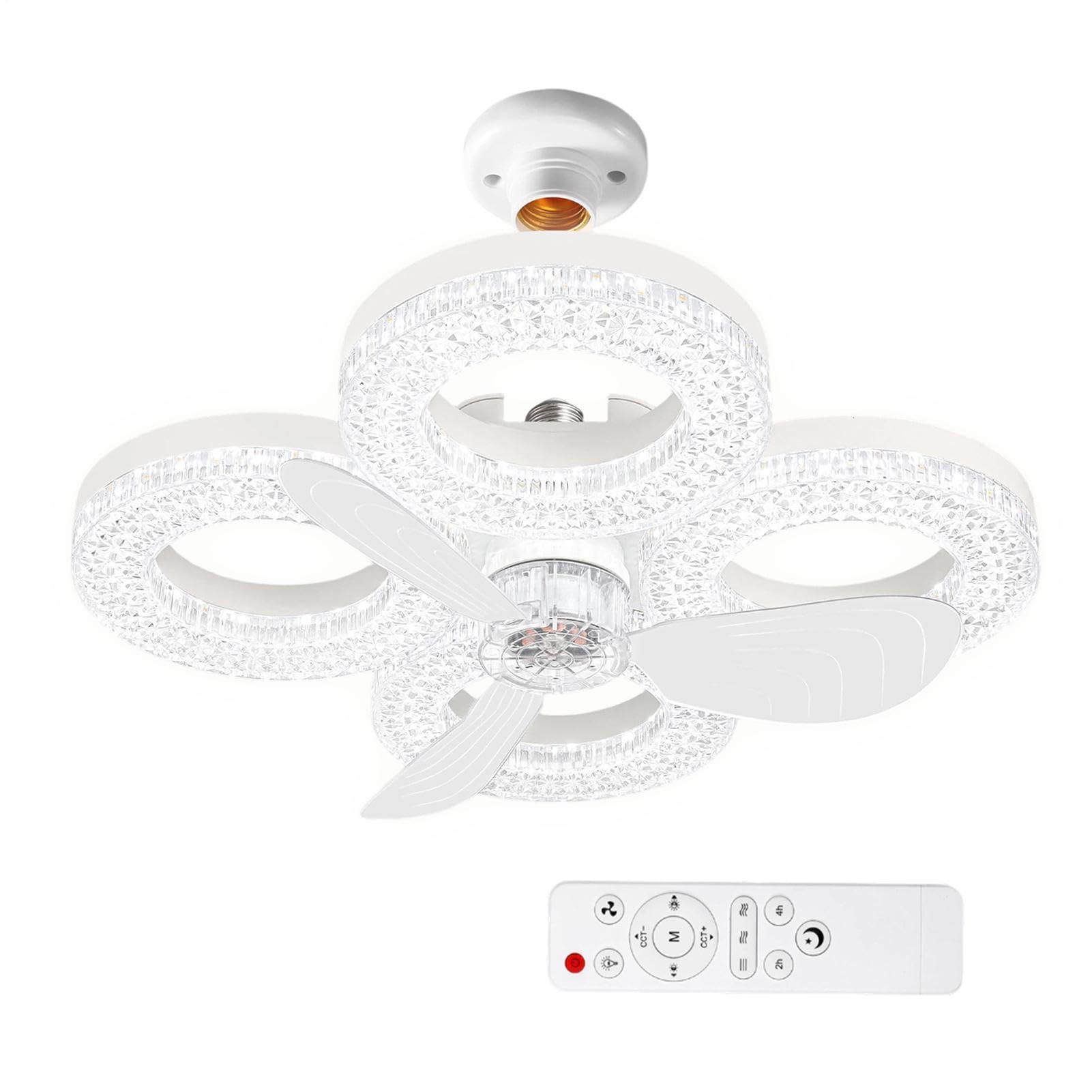 Ventilador de techo LED para techos bajos en dormitorios y cocinas 8