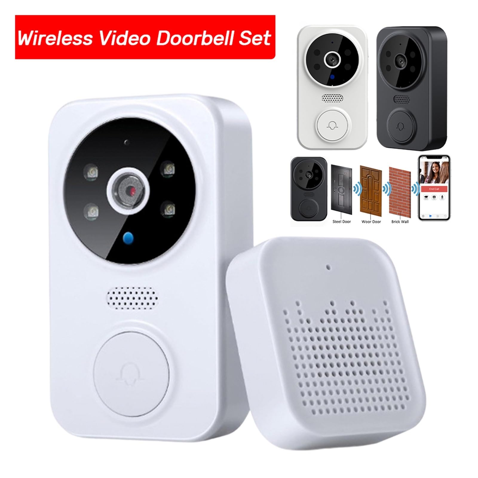 Caméra de Sonnette vidéo Intelligente WiFi
