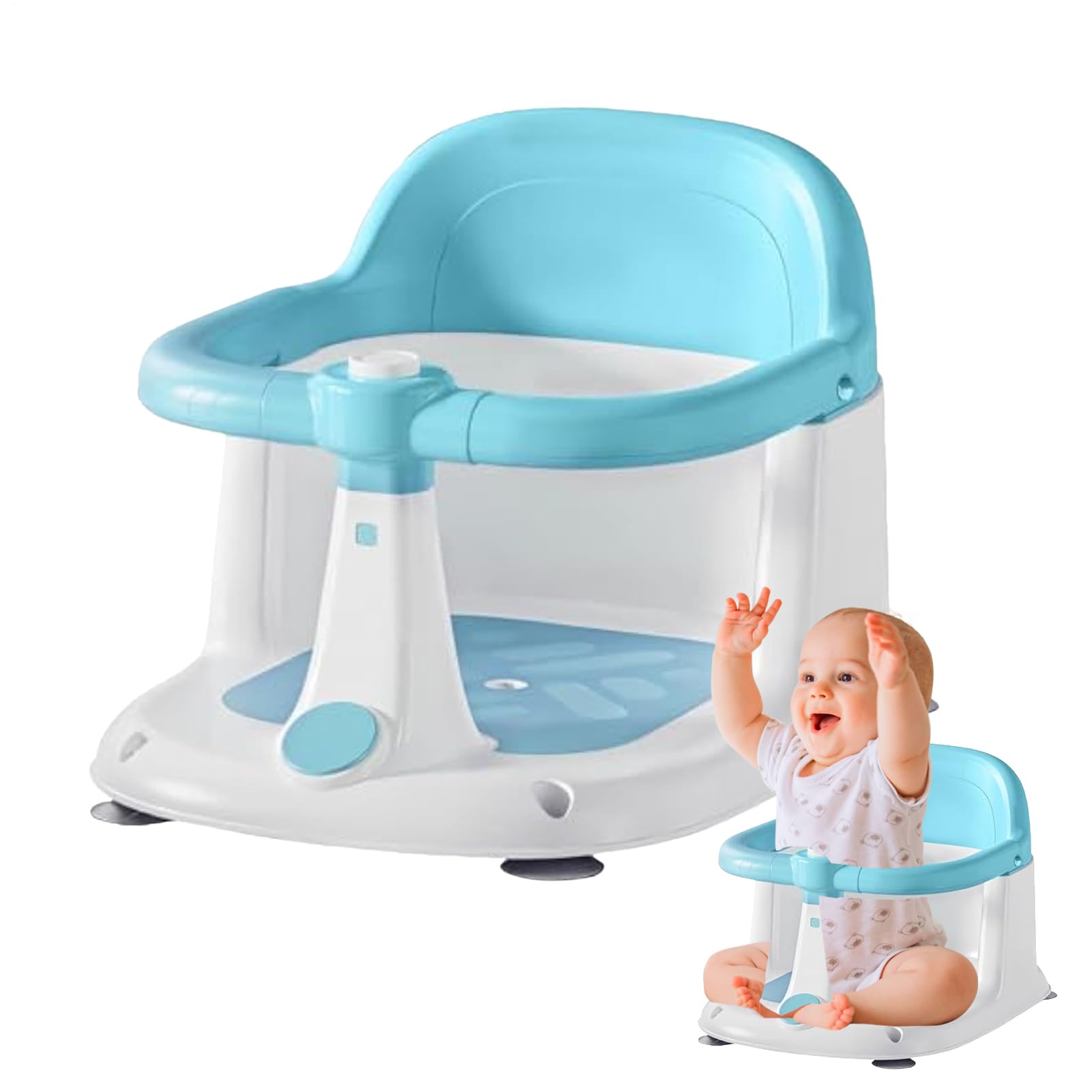 Seggiolino da Bagno per Bambini Supporto Antiscivolo con Ventose per il | Sedia da doccia per seduta eretta Casa, viaggio, pavimento, bambini, neogenitori, babysitter, famiglie attente al