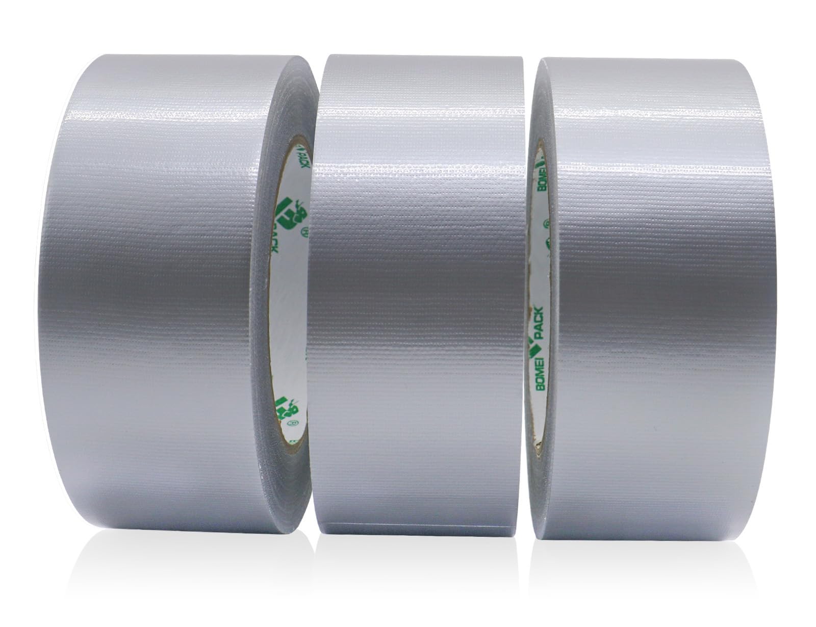 BOMEI PACK Nastro Adesivo Extra Forte, Nastro Telato Nero, Duct Tape 3 Rotoli 50 mm x 40 m per Lavori di Riparazione, Fissaggio, Sigillatura, Etichettatura e Ristrutturazione (GRIGIO)
