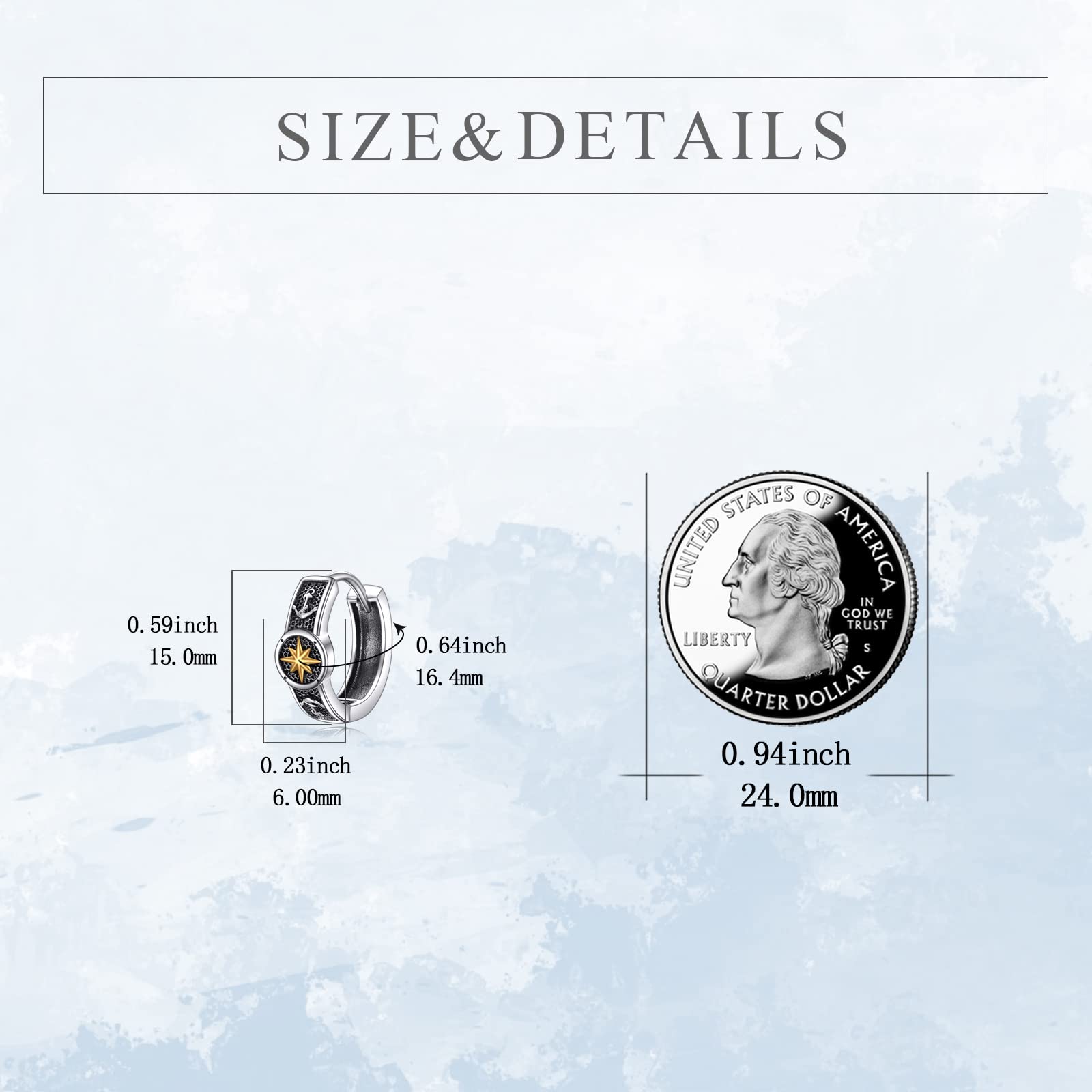 POPLYKE Keltischem Knoten Ohrringe 925 Sterling Silber Kleine Vintage Creolen Gothic Punk Rock Schmuck Geschenk für Männer