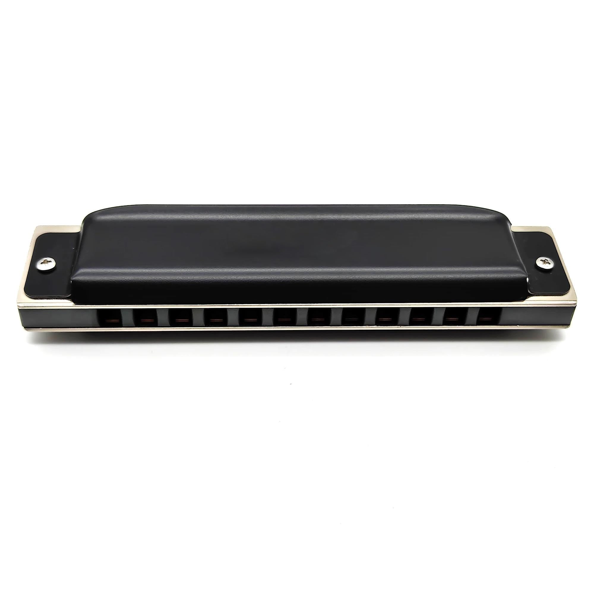 Harmónica Armónica profesional diatónica C de 12 agujeros | Armónica Diatónica profesional de 12 agujeros, llave C, peine de aluminio, órgano bucal(Black)