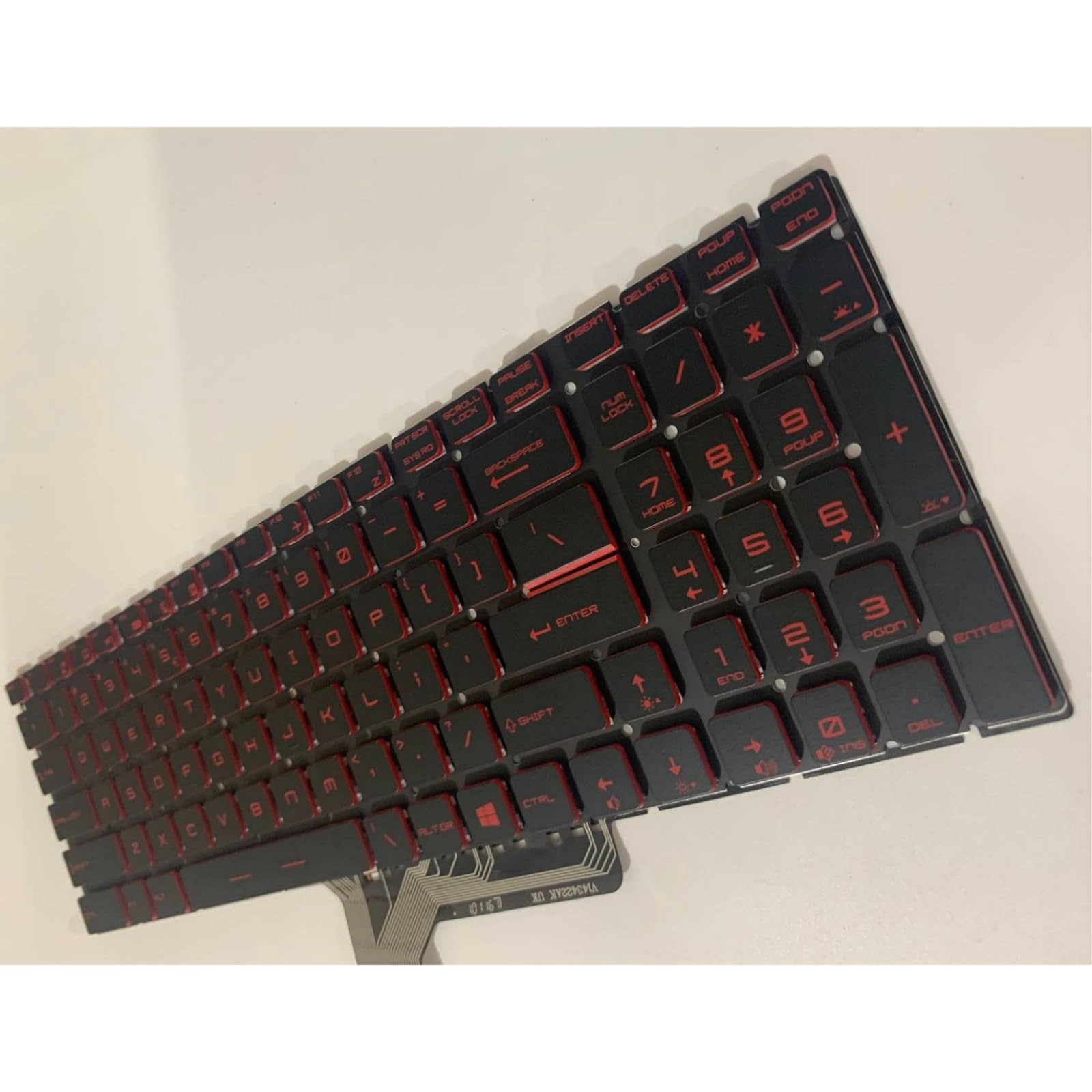 US Układ RU dla MSI do MS-1773 1795 17B1 17B3 1771 1772 1775 1781 Klawiatura laptopa Części do laptopa (czerwona, US)