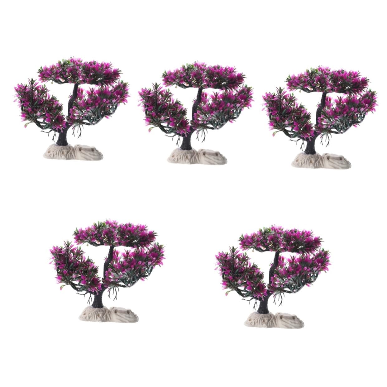 Milisten 5 Piezas decoración Plantas Artificiales Artificial Plants decoración pecera decoración Plantas Falsas Plantas Acuario plastico Accesorios para peceras Hidroponia