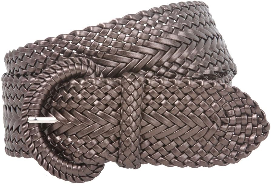 2 Inch Wide Hand Made Soft Metallic Woven Braided Round Belt