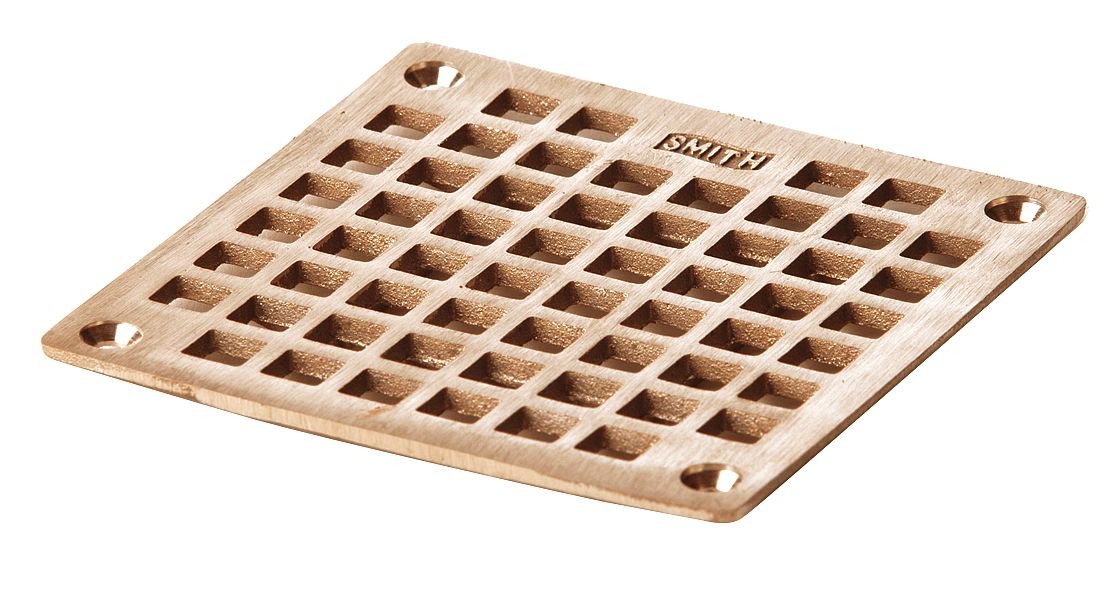 Floor Drain Grate, Square, 5-9/16In