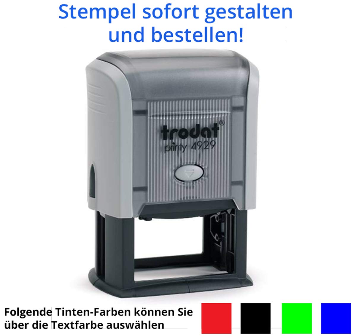Stempel Trodat Printy 4929 (50x30 mm), für 8 Zeilen, in verschiedenen Farben, gleich Online gestalten!!! (grau)