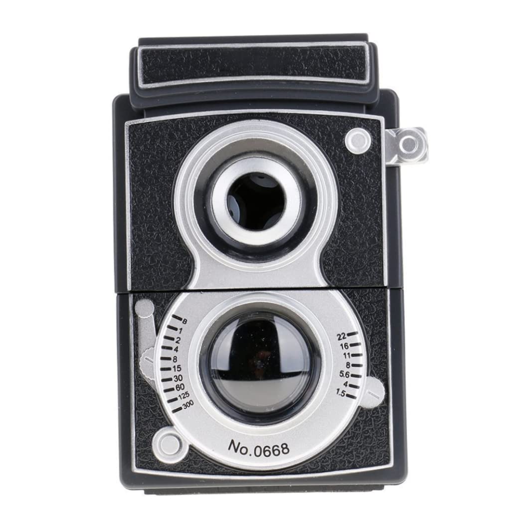 Camera Pencil Sharpener Retro Style Adjustable Hand Roller Manual Sharpening Tool Black