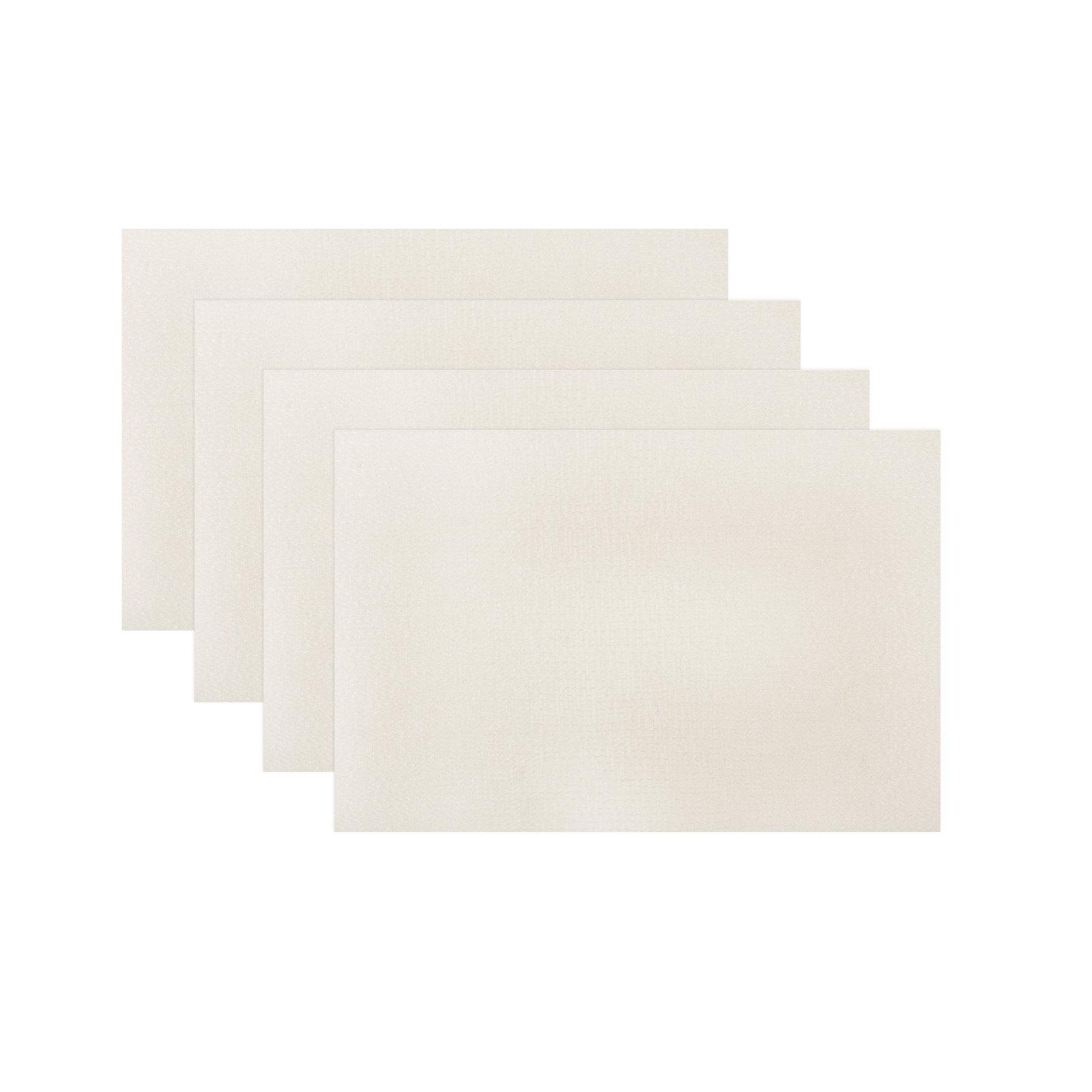 Xss Pvc Antique White Place Mats 4 Placemats 45 X 30Cm Rectangle Wipe Clean Tableware - Antique White Table Mats