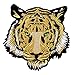 SPEETH Tête de Tigre Autocollants en Tissu, 25cm écussons Thermocollants tigrés pour Vêtements ou Couvertures, Tigre écusson Brodé Thermocollant, Brodée Tissu Patches DIY Iron on Patches