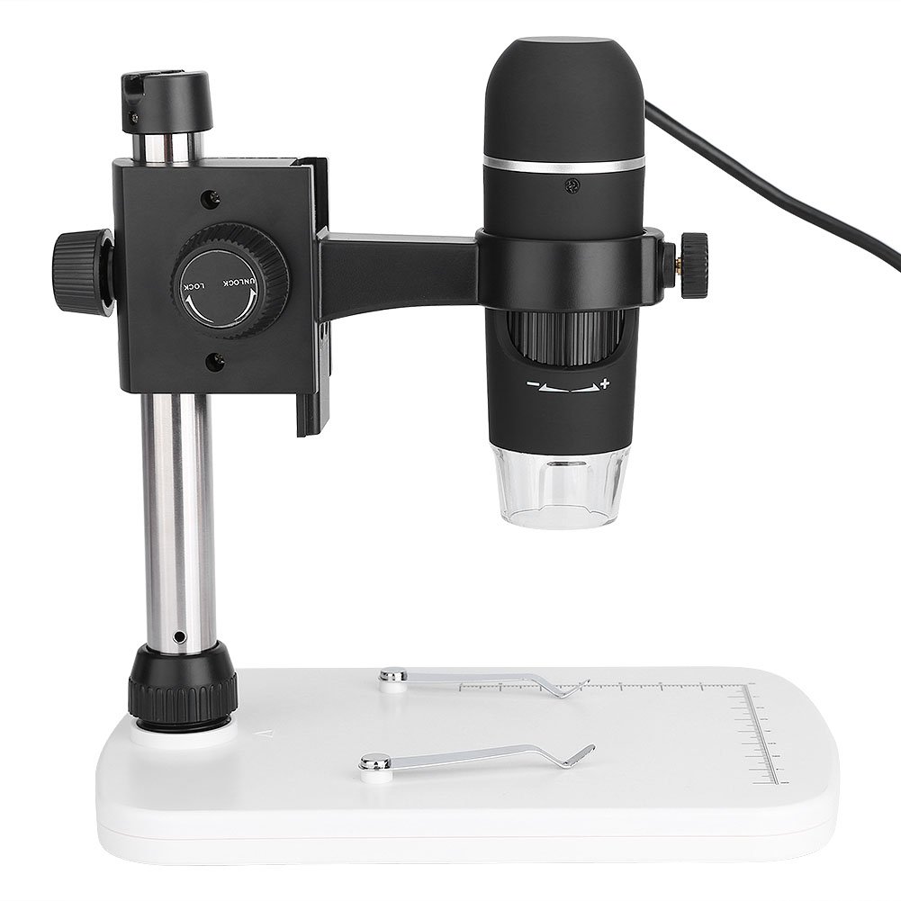 Zunate Mikroskop Cyfrowy USB, 20x-300x 5MP HD Professional Electronic Microscope 8 Zintegrowane światło LED z Dysku Oprogramowanym, Kompatybilne dla Systemu Systemu Operacyjnego dla Operacyjnego