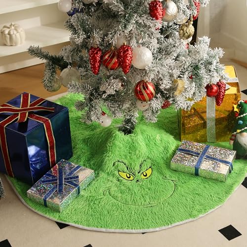 Green-Christmas-Tree-Skirt-48-Inch-Xmas-Tree-Skirt-Faux-Fur-Plush-Velvet-Fluffy-Chritmas-Tree-Decor-for-Merry-Christmas-Halloween-Holiday-Party-Christmas-Tree-Indoor-Outdoor-Decor Green Christmas Tree Skirt 48 Inch Xmas Tree Skirt Faux Fur Plush Velvet Fluffy Chritmas Tree Decor for Merry Christmas Halloween Holiday Party Christmas Tree Indoor Outdoor Decor