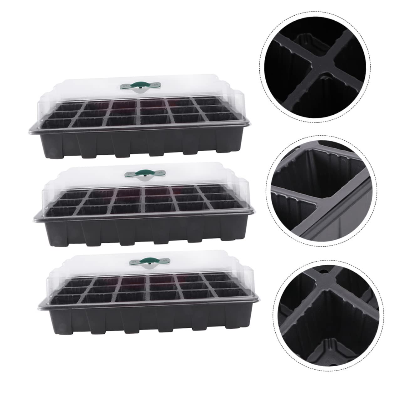 Toddmomy 3juegos Bandejas para Plántulas de Resistente Rejilla para Germinación de Hortalizas Caja de Cultivo Contenedor de Plantación Suministros de Jardinería Bandeja Cultivo