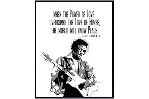 Hendrix Poster: Premium Wall Décor for 60's Music Enthusiasts and Guitar Lovers