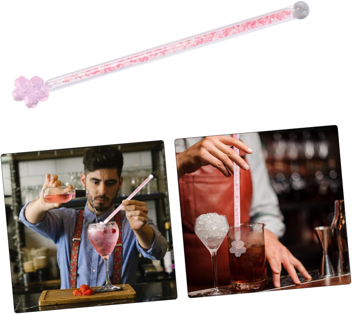 Glass Swizzle Stick for Home Bar, Shiny Stirrer