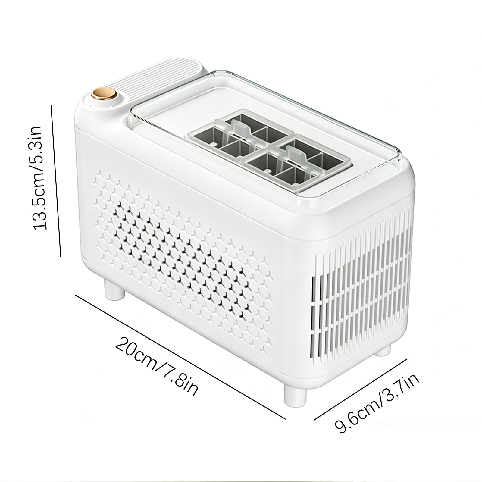 Mini macchina per il ghiaccio elettrica da montare su auto, 12 V CC, produce 8 cubi in 15-20 minuti con un solo pulsante Start Stop a bassa potenza per ufficio, dormitorio, campeggio