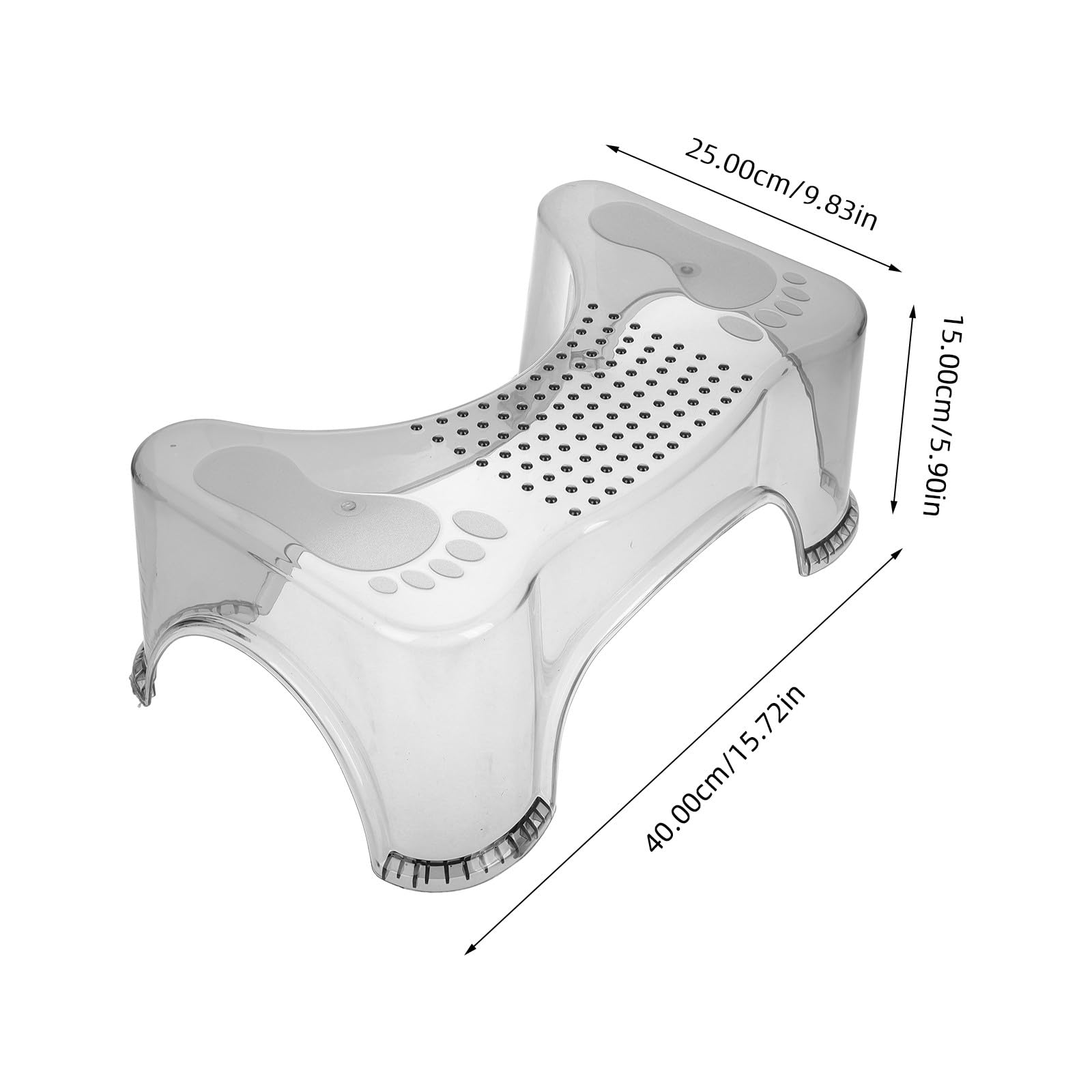 Abaodam Sgabello Bagno per Bambini Piedini Antiscivolo in Pet, Sgabello Rialzato per Toilette, Affidabile e Sicuro per Ragazzi e Anziani, per Bagno
