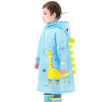 Kids Raincoat Boys Girls Rain Poncho Toddler Waterpoof Rain Jacket Children Cartoon Rainwear S Size