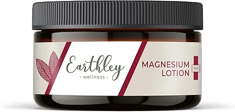Earthley Wellness, Magnesium Lotion, Parent's Picks Award-Winner, Magnesium Cream for Promoting Relaxation, Rest & Muscle Recovery, Natural, Non-Itchy, Fast-Absorbing Formula (6oz, Original Lavender)