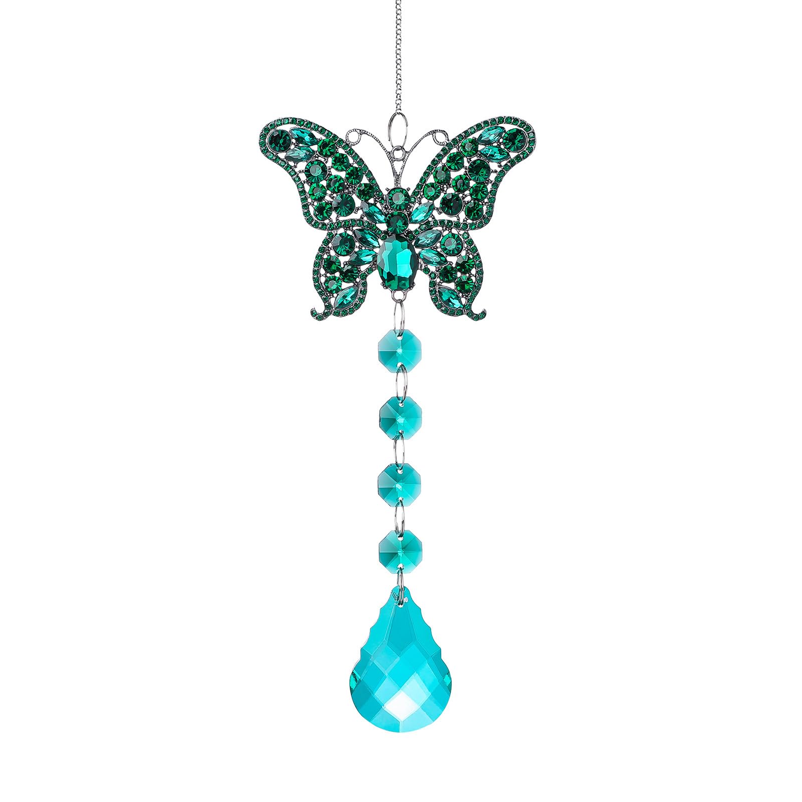 Hanging Crystals Prism Rainbows Maker for Window Sun Catchers Colorful Crystals Suncatchers with Chain Pendant Ornament Crystal Suncatchers Window Hanging
