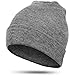 Produktbild BESTZY Wintermütze Damen Herren Mütze Beanie Strickmütze Warm Doppellagige Reversibel, warme Beanie Strickmütze, Feinstrick Mütze doppelt gestrickt, Winter (DunkelGrau)