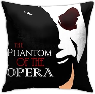 XCNGG Funda de almohadaThe Phantom of The Opera Fashion Square Pillowcase Sofa Office Cushion Cover Living Room Bedroom Pillowcase 18x18 Inch