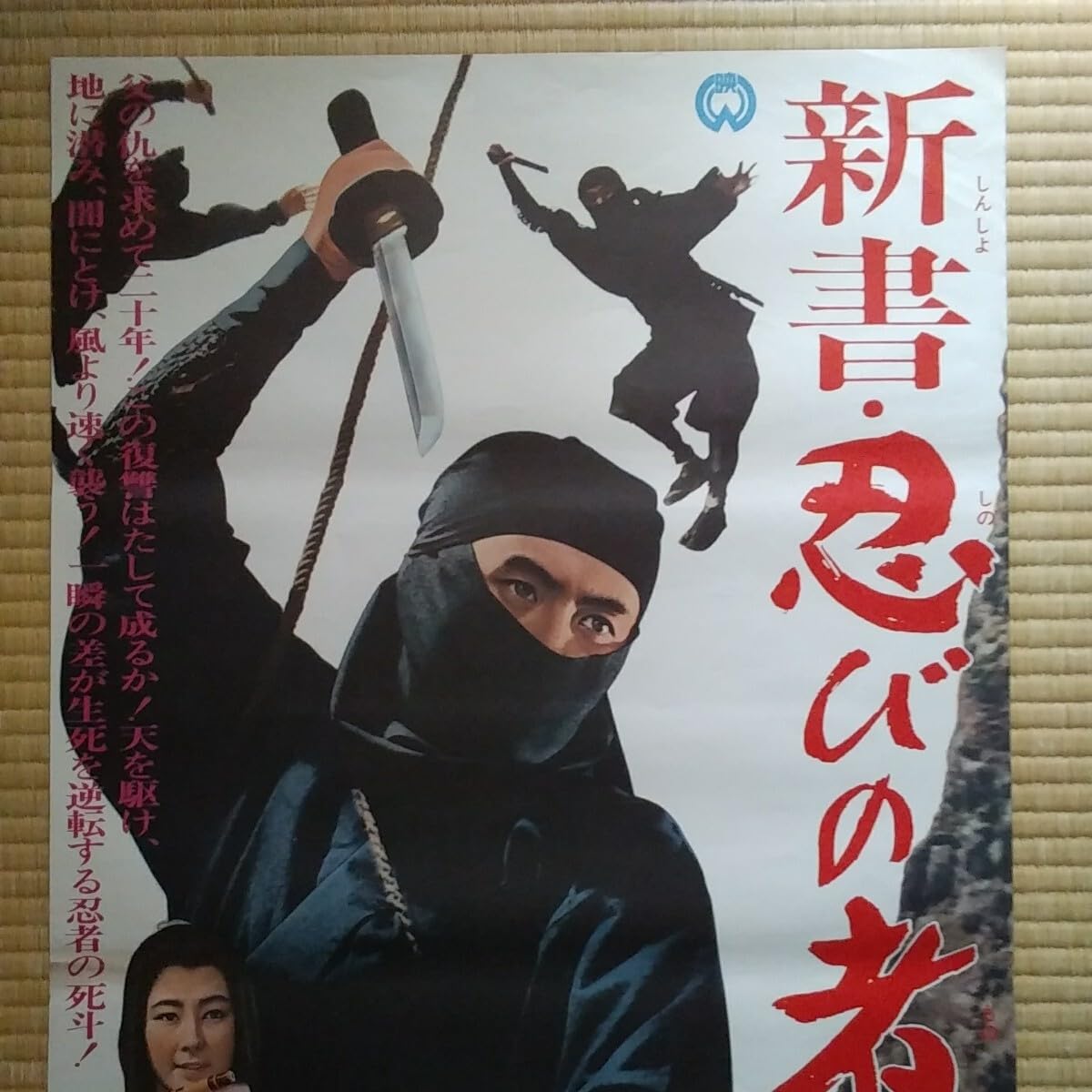 Amazon.co.jp: 映画ポスター 新書 忍びの者 市川雷蔵 安田道代