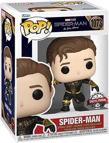 Miniatura 3 de Funko Figura de Spiderman No Way Home (negrodorado) (desenmascarado) (exclusivo de anime AAA)