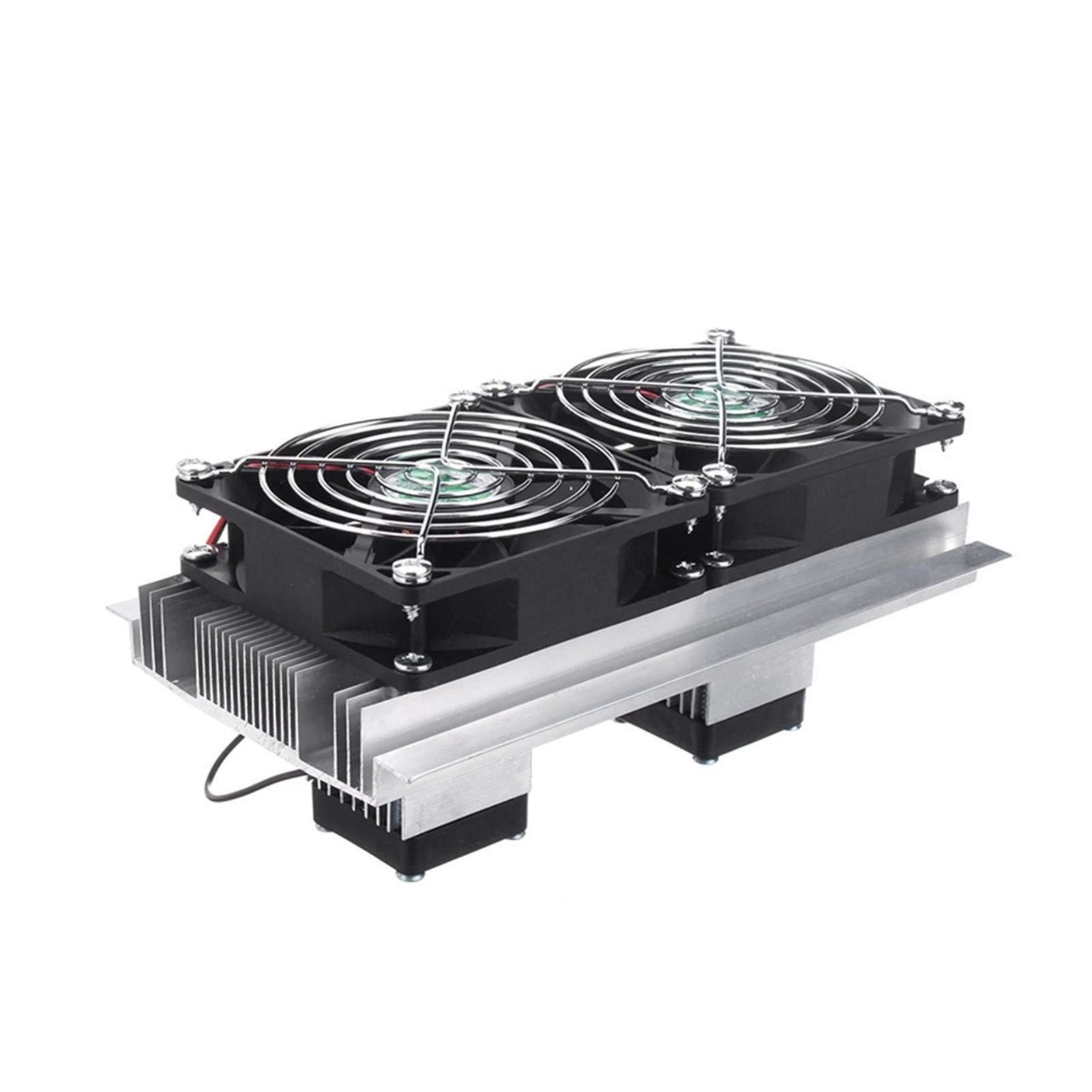 Xiaochen Bricolaje Asamblea del radiador Kit de Sistema de Refrigeración termoeléctrica 12V Doble Ventilador Enfriador
