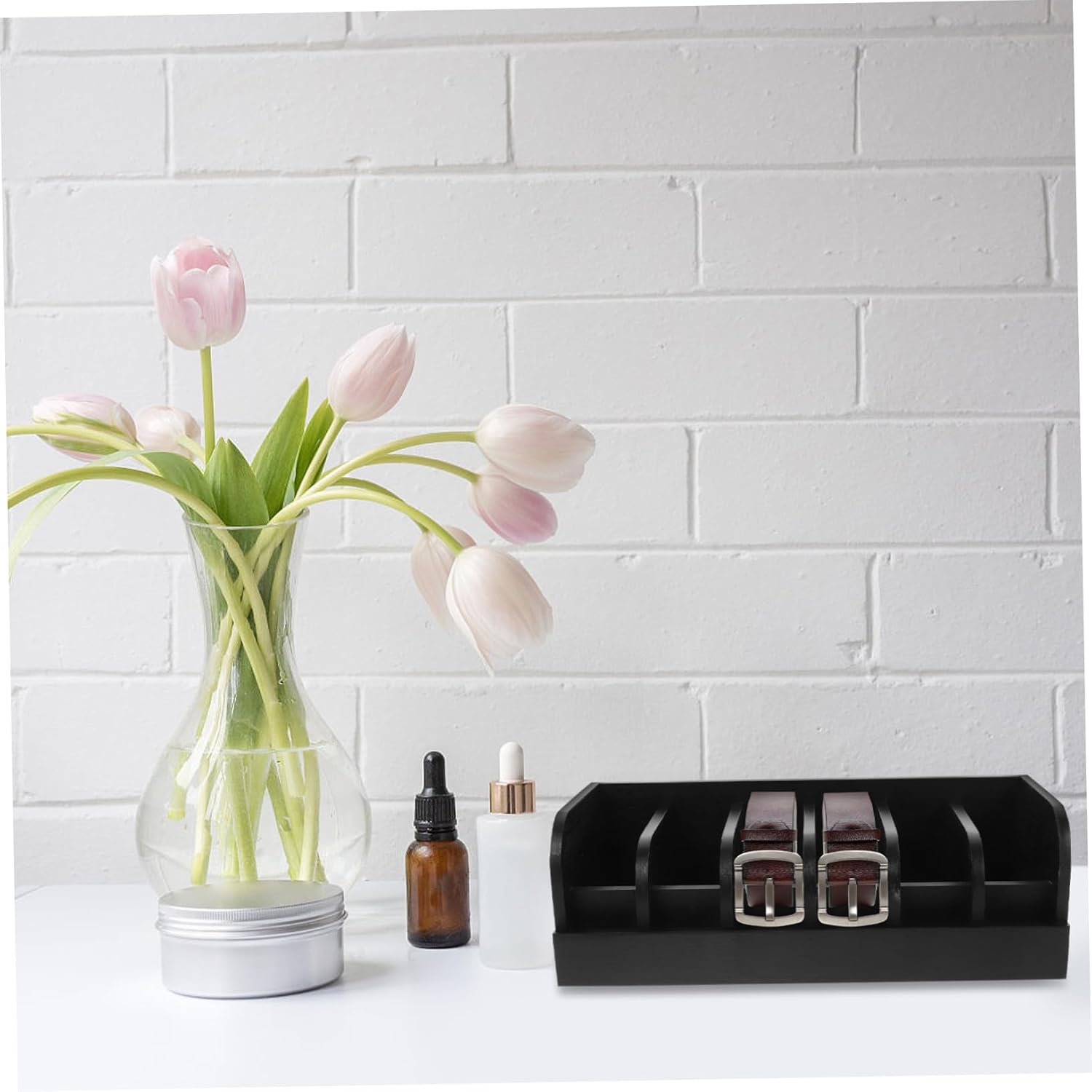 Belt Display Box Dividers Waistband Organizer for Supermarkets Stores and Exhibitions and Belt Storage Case for Enhanced Product Display