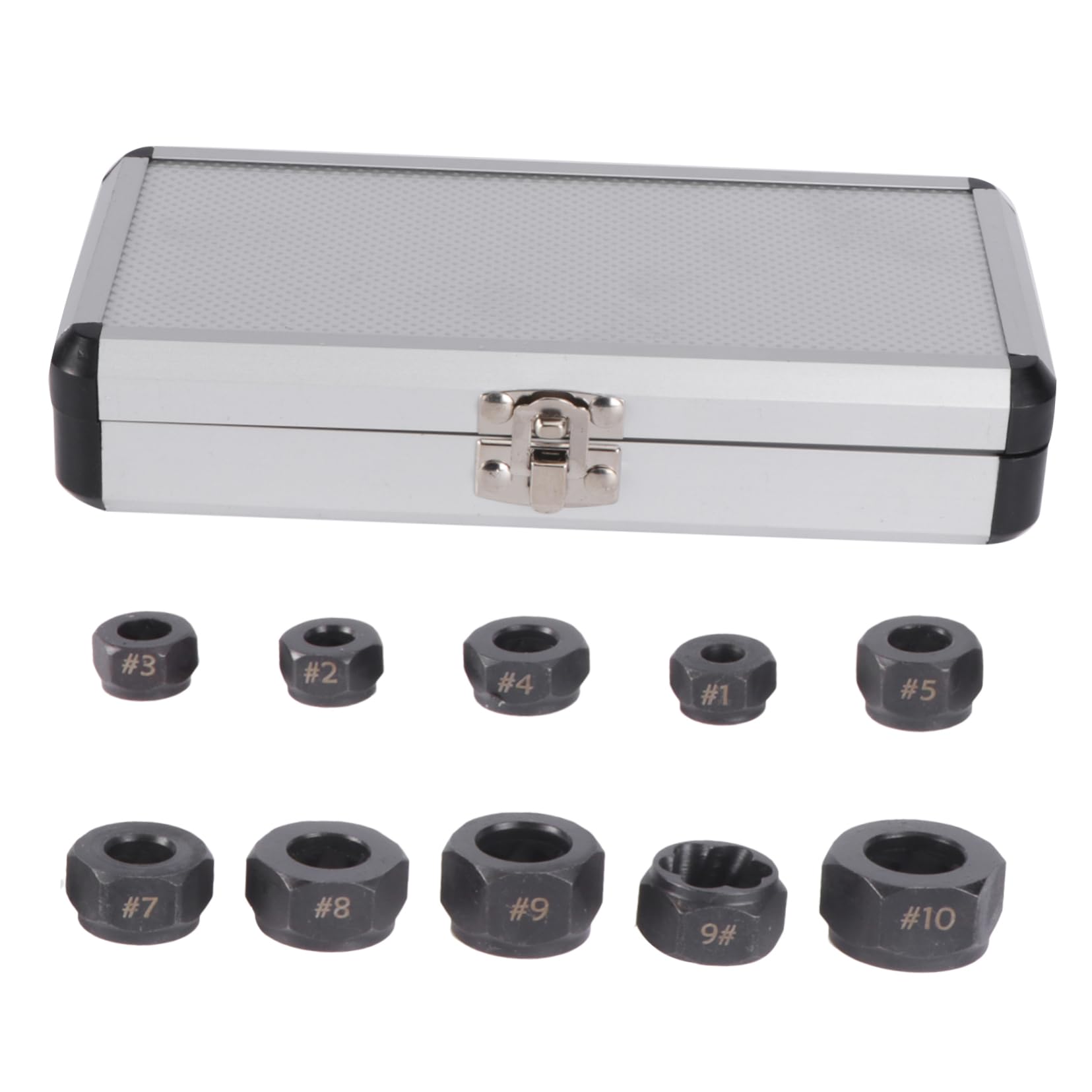 Lurrose 10 Pcs Set Nut Extractor Professional Bolt Remover for Stripped Nuts Rusted Damaged Bolts