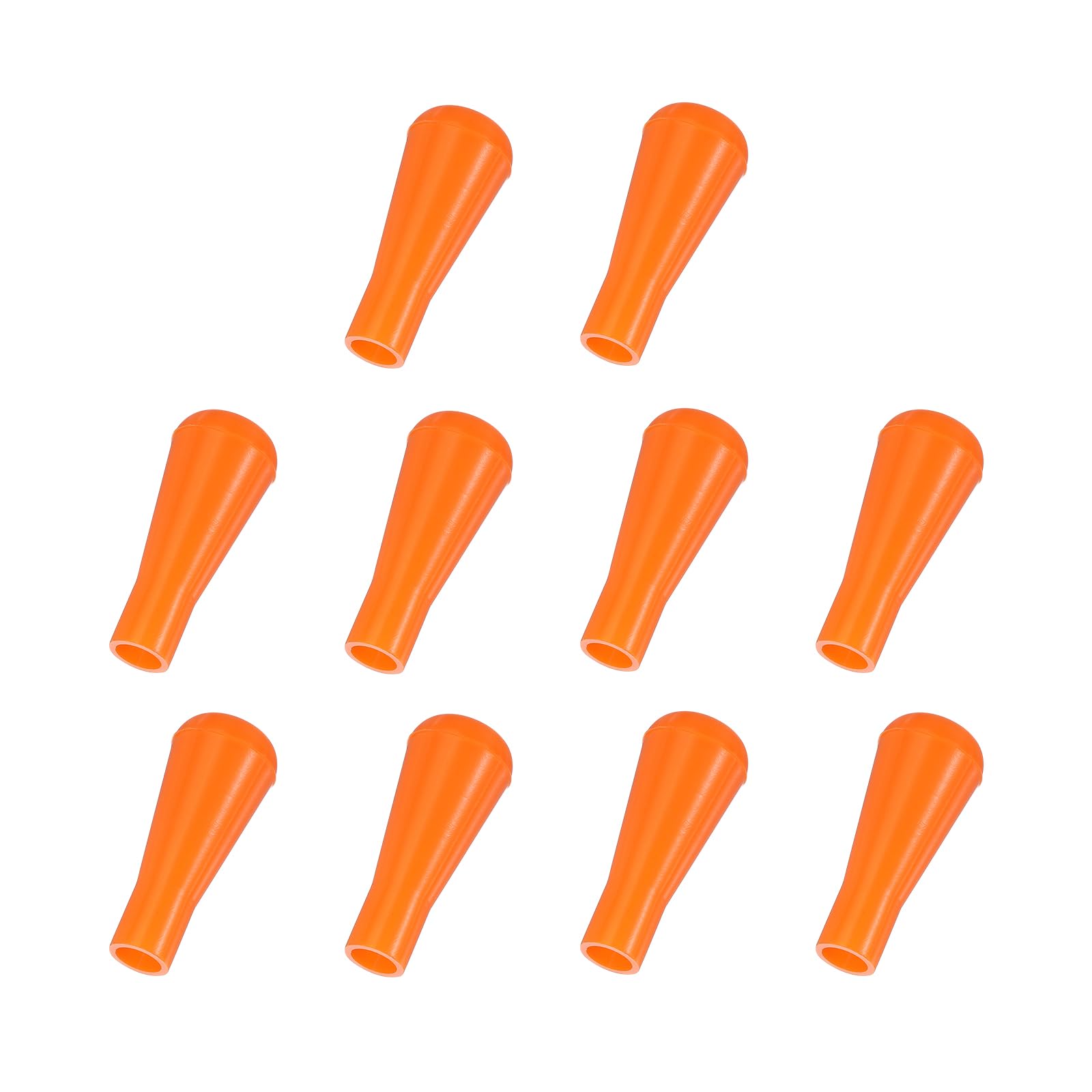 PATIKIL Soft Rubber Arrowhead, 10 Pcs Safety Archery Arrow Tips Practice Tips Broad Heads Replacements Arrow Points for Hunting Outdoor Archery Game Practice, Orange
