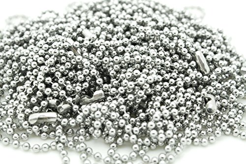Colliers chaîne boule acier inoxydable 2,4 mm 76,2 cm pour création bijoux et pendentifs