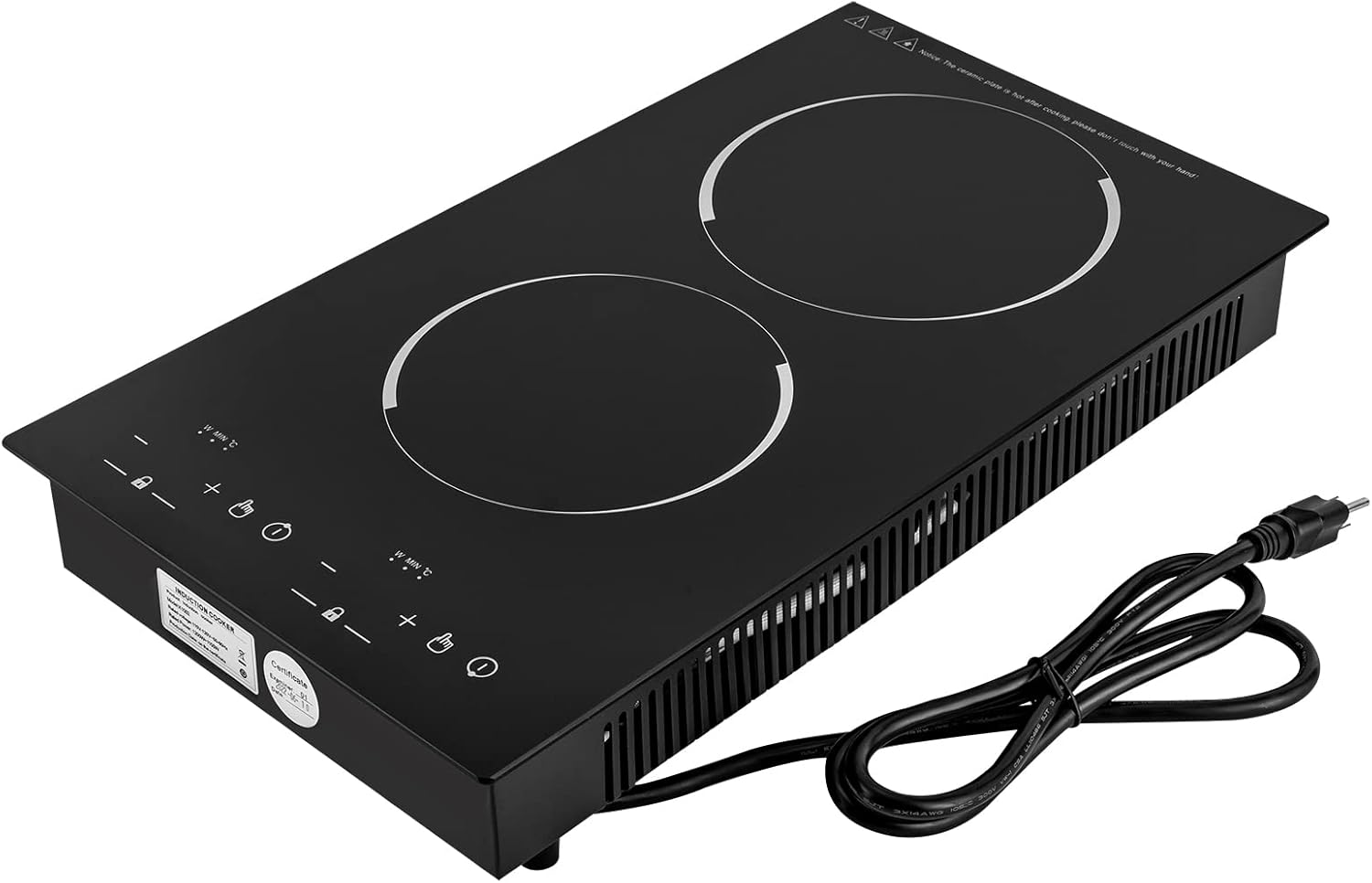 Estufa Vitrocerámica 2 Puestos 51 cm Corriente doméstica 110V